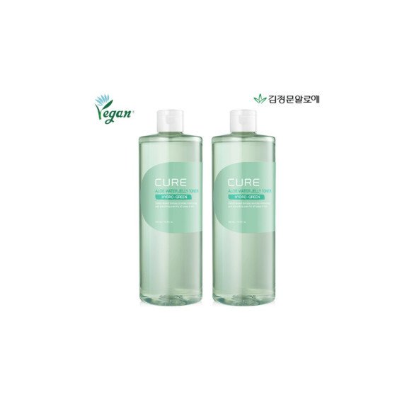 (1+1)(15+10%쿠폰+사은품) 김정문알로에 큐어 워터 젤리 토너 500ml